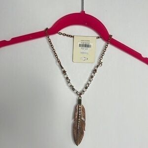ICON COLLECTION NECKLACE BEADED WITH RHINESTONES COPPER CHAIN